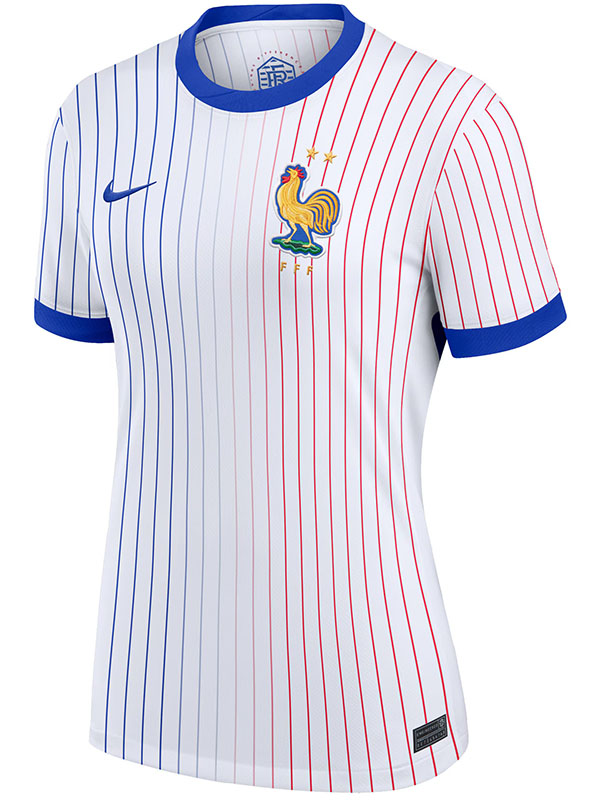 France maillot féminin extérieur deuxième uniforme de football femme kit de football de sport hauts chemise coupe Euro 2024